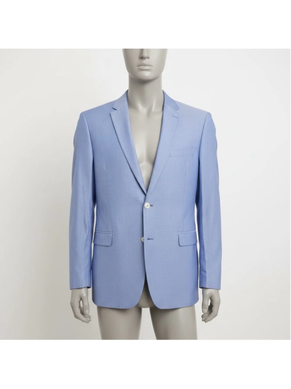 Tommy Hilfiger Men’s Blue Single-Breasted 2-Button Blazer Sport Coat 50R